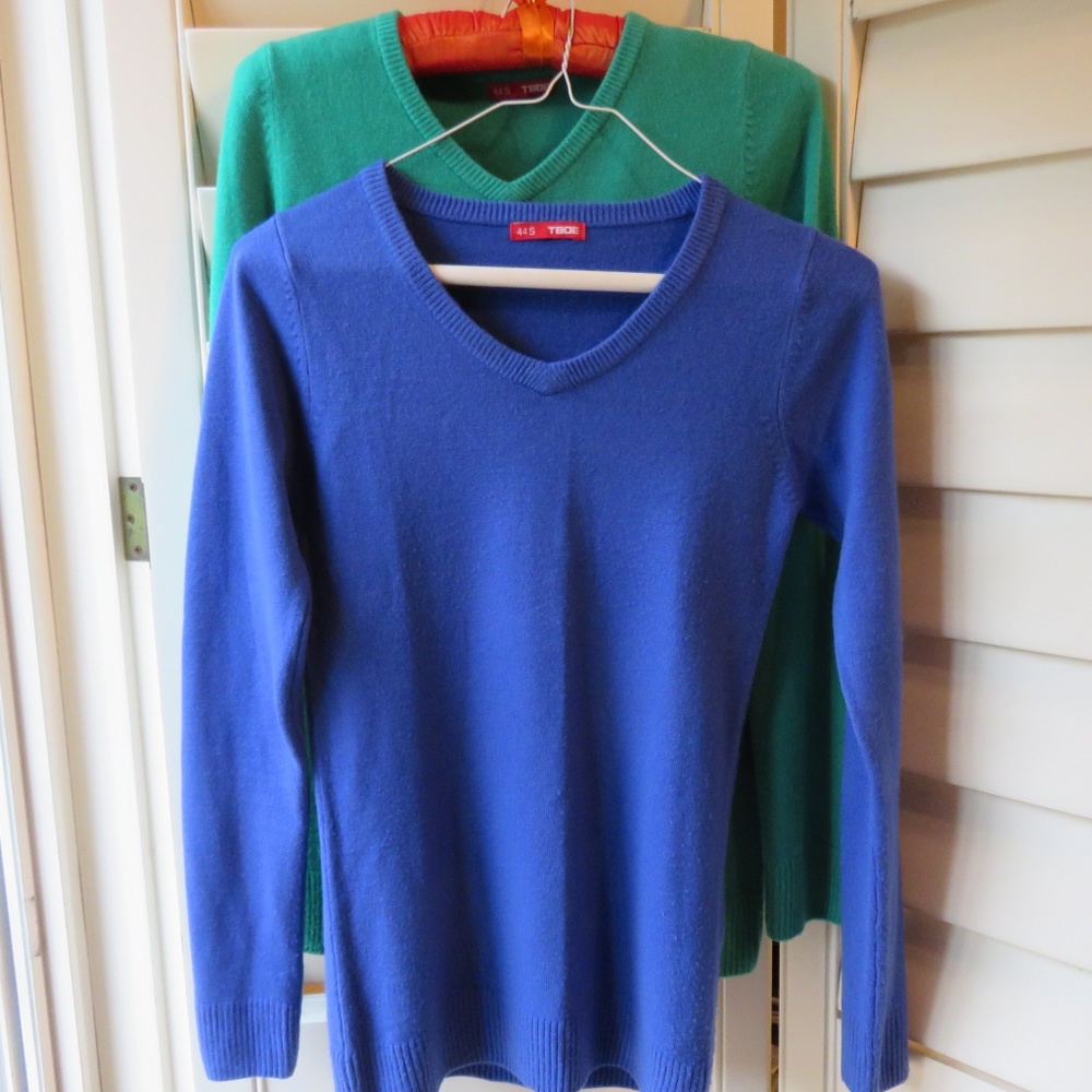 tboe  2 sweaters green/blue S Women
